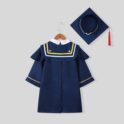 2-12T Kindergarten Graduation Cap and Gown Set with Tassel for Homeschool Child Preschool Nursery Primary School2