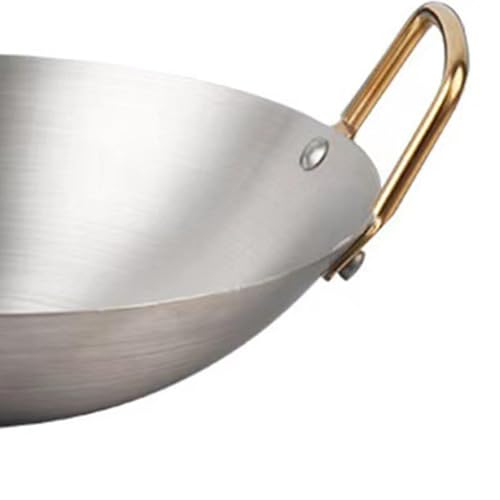 Wok de acero inoxidable para saltear con doble asa miniatura 6