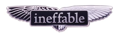 Image of Ineffable Good Omens Angel and Demon Halo Horns Wings Aziraphale Crowley TV Show Heaven Hell 1.4 inch Enamel Pin Badge
