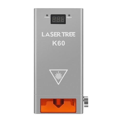LASER TREE Module laser de puissance optique 60 W, tête laser K60 avec module de lumière bleue TTL à assistance aérienne, tête de module de découpe laser...