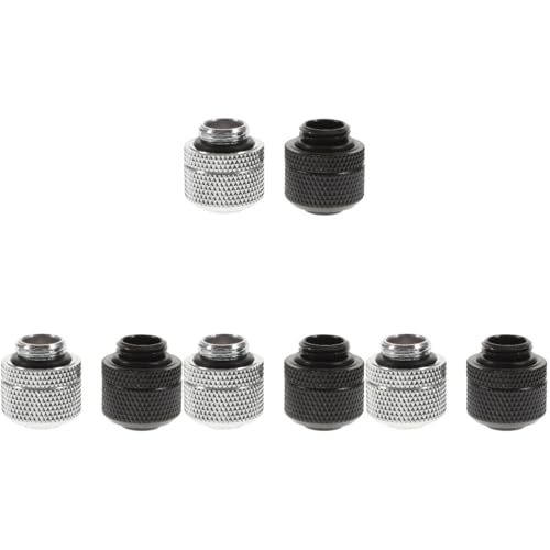 Conectores de compresión para refrigeración por agua PC SHINEOFI negro 8 uds