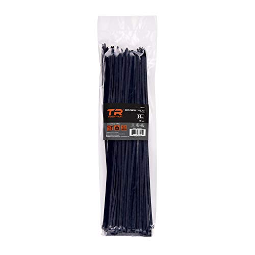 Get Popular Offer TR Industrial Multi-Purpose UV Resistant Black Cable Ties, 14 inches, 100 Pack