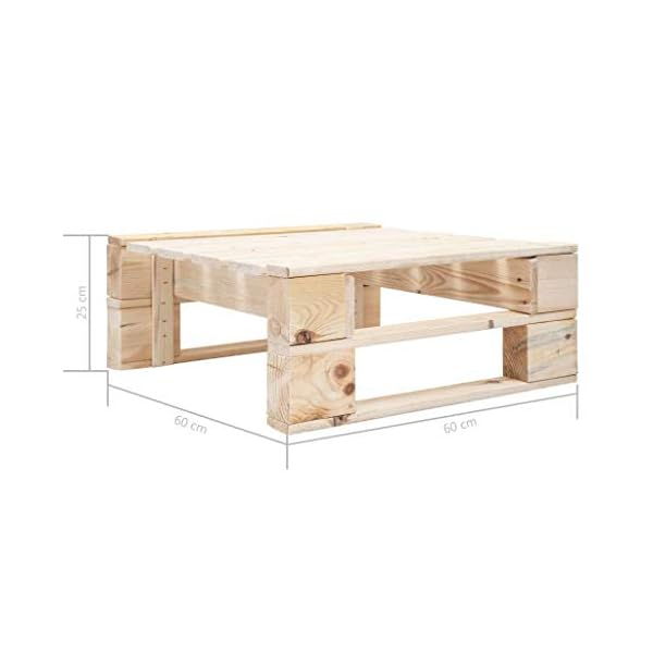 MUSEVANE 4-TLG. Paletten-Lounge-Set mit Kissen Kiefernholz Imprägniert – Bild 8