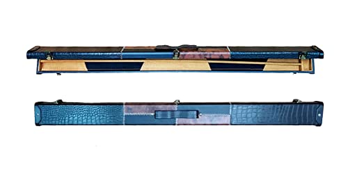 VIPER Snooker Pool Cue Cases 3/4 Pool Cue Case 3/4 PU Leather Snooker Cue Hard Patch Cases Square brown/black