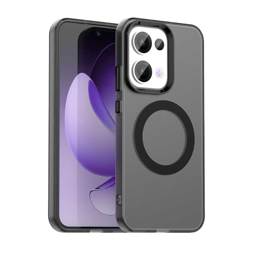Pzwoxukhov Compatible with Oppo Reno 13 5G Case Cover,Supports Wireless Charging,Shockproof Magnetic Phone Case，Compatible with Oppo Reno 13 5G Case Black