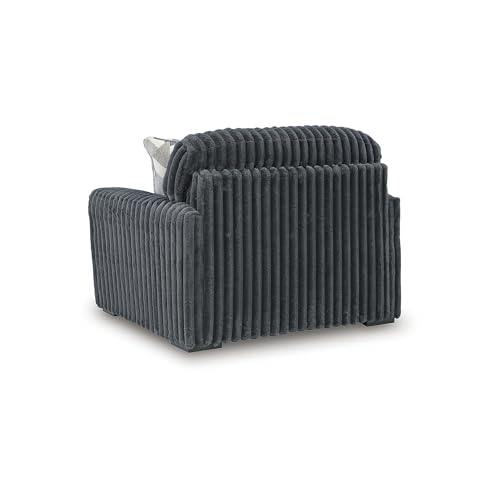 Image of Signature Design by Ashley Oversized Chair and a Half, Gunmetal