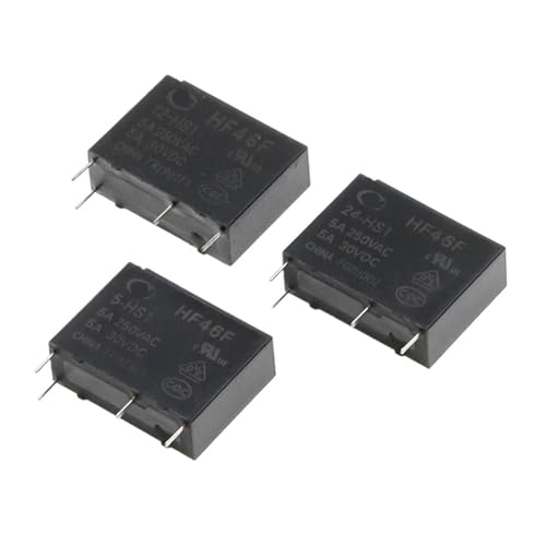 Relé de potencia HF46F-024-HS1 de 24V CC y 4 pines para control de 5A 2