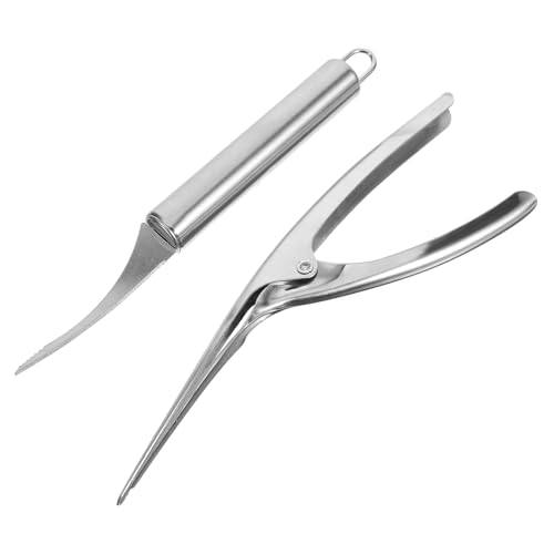 Homoyoyo Sbucciatore Gamberi in Acciaio Resistente con Pinza Ergonomica Attrezzo Pulizia Gamberi per Uso Quotidiano in Cucina Rimozione Facile e Veloce del Filo Squame
