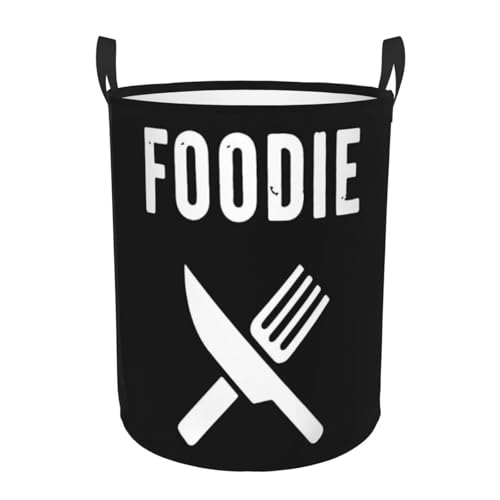 Foodie Laundry Hamper With Handles Collapsible Waterproof Dirty Clothes Nursery Storage Basket Toy Bins For Room Bathroom Bedroom Dorm