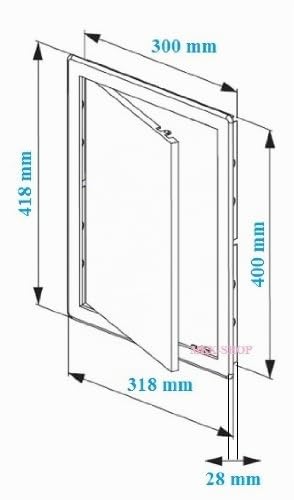 Trampilla de apertura 300x400 mm para tapar agujeros de registro sin obras y con cierre liso 2