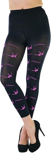 Image of ToBeInStyle Women's Opaque Ankle Long Nylon Footless Fun Tights Pantyhose