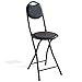 Tabouret Pliant Bar pliant Tabouret simple Chaise haute Chaise pliante Tabouret à manger Chaise Portable épais adultes Chaise Accueil (Color : Blak)