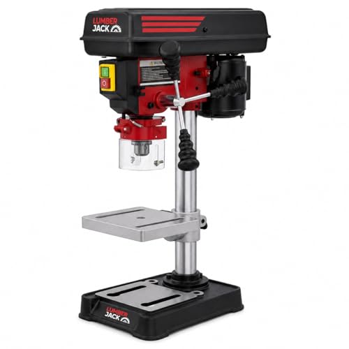 Lumberjack 13mm Bench Top Pillar Drill Press 300W 5 Speed Bench Drill Press
