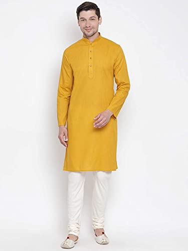Image of Royal Kurta Mens Cotton Long Kurta Pyjama Set