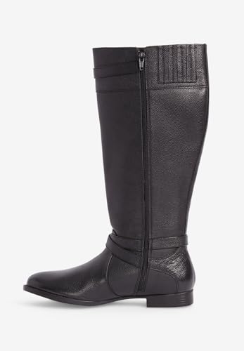 Comfortview Women's Wide Width The Janis Wide Calf Leather Boot4