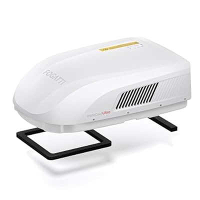 FOGATTI RV Air Conditioner 15K BTU, with Heat Pump and Cooling, with WiFi and Remote Control, Quiet AC, Rooftop AC Unit RV, Non-Ducted, White, No ADB(1 package), Only Equip with Ultra ADB
