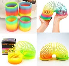 Laxmi Magic Spring Rainbow Bouncy Expandable Slinky Toys (Multicolor)- Pack of 1