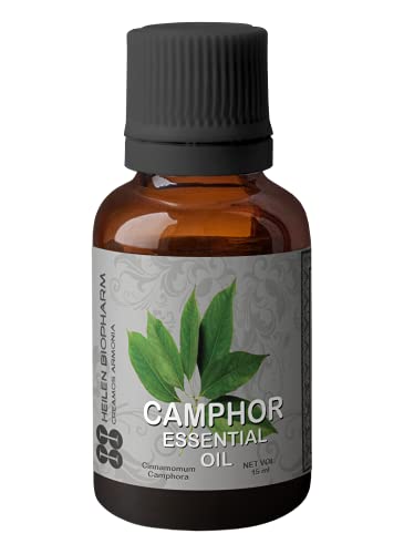 Image of Heilen Biopharm Camphor Essential Oil - 15 mL Per Bottle Pack of 1, For Aromatheraphy & Insect Repellent (Cinnamomum camphora)