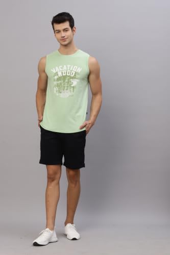 Image of Rigo Stylish Cotton Printed Vest for Men | Round Neck,Regular Fit, Sleeveless T-Shirt Vest for Men | Casual Innerwear Sando for Men & Boys - Perfect for Workouts Gym, Vacations, and Beaches