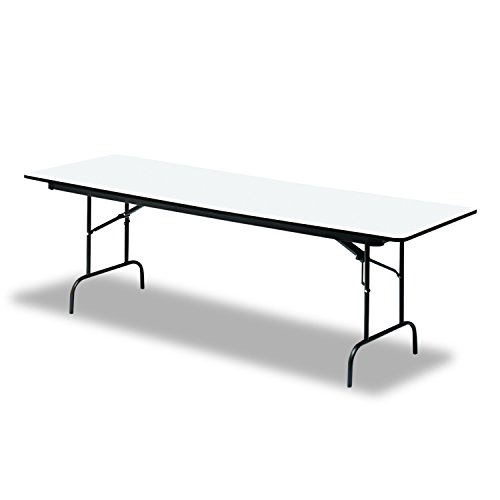 Iceberg Ice55227 Premium Wood Laminate Folding Table With Charcoal Steel Legs, 30" Length X 72" Width X 29" Height, Gray #TOP17