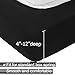 Box Spring Cover Twin/Twin XL Size - Jersey Knit & Stretchy Wrap Around 4 Sides Bed Skirt for Hotel & Home, Black