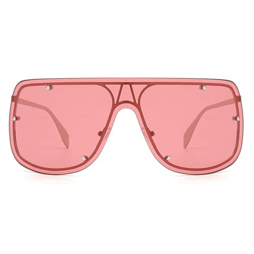 willochra Square Rimless Oversized Sunglasses for Women Men Big Flat Top Retro Shades Trendy Shield Large sunglasses F27