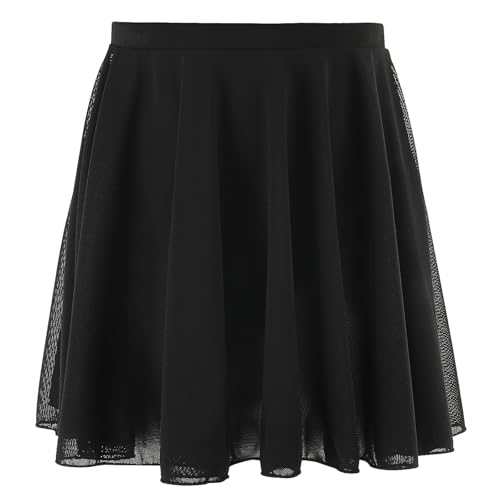 SPFASZEIV Falda de Ballet para Niñas Malla Elástica Faldas de Danza Negro S