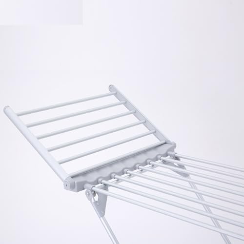 Miniatura 2 de Herzberg, Secadora De Ropa Eléctrica De Secado Rápido, 20 Tubos Calefactores, Extensión De Ala Plegable, Resistente Y Duradera, Pies Antideslizantes, Capacidad De 15 Kg, Tamaño Compacto, Color Blanco