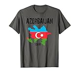 Azerbaigian Mappa Bandiera EST. Maglietta