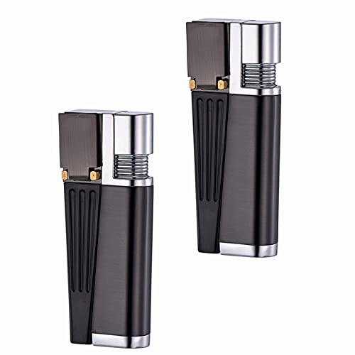2023 New Portable Hitter Lighter 2 in 1 Metal Lighter with Rotatable Tube, Foldable Butane
