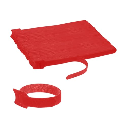 Attaches de câble réutilisables rouge 20cm scratch lot de 100 serre-câbles - 2