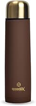 Speedex Thermos Bottle - 500 ML Vacuum Insulated Stainless Steel for Kids, Men, Women - Thermosteel Bottle Ideal for School, Office, Travel Flask for Hot & Cold Beverages - Brown Colour