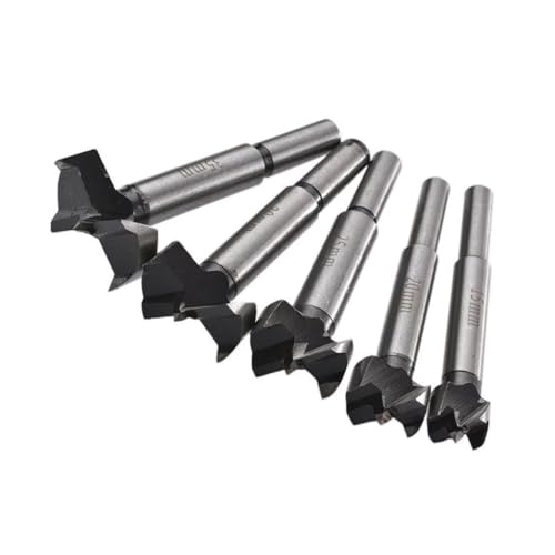 Juego de 5 brocas planas multi-diente 15-35 mm para madera