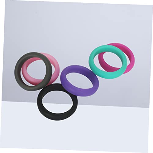 Anillos de caucho para bodas y yoga 6 pcs miniatura 2