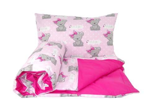 Juego de edredón y almohada de 2 piezas para cochecito de bebé o cuna (6)