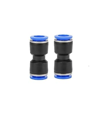 Pneumatic 4mm to 4mm Straight Push in Connectors Quick Fittings Air Water Tube(2-Pcs)