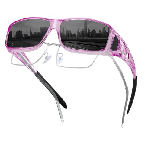 Image of HAOLOTA Night Vision Driving Over Glasses, Polarized Nighttime Glasses Men Women Anti Glare Yellow Tinted Lens