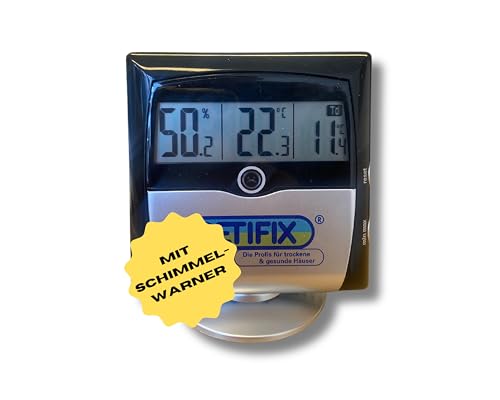 GETIFIX Wohnklima-Messgerät – Schimmelwarner – Kontrolle des Wohn-/Raumklimas
