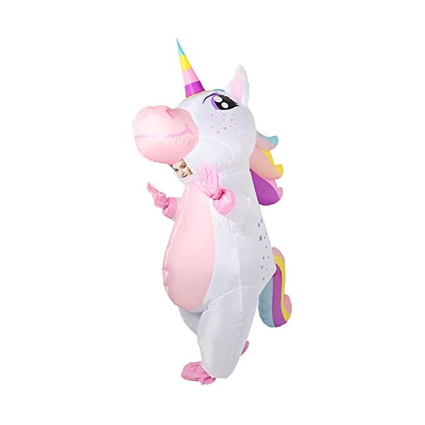 Ourwarm unicorn inflatable costume for adult, funny halloween costume blow up unicorn costume for man and women halloween cosplay supplies