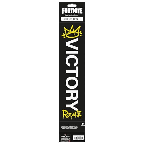 Image of Fortnite Victory Royale Adhesive Vinyl Decal - Fun Fortnite Sticker for Laptop or Car