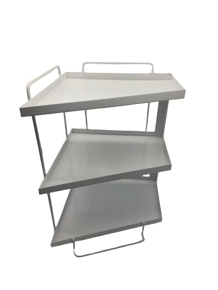 appeasy 3-Tier Kitchen Corner Shelf Rack, Multishelf Storage Stand for Kitchen, Bathroom, Standing Shelf, Spice and Dish Rack Space Saving Organiser (White)-Size: 26 x 26 x 40 cm offers donot miss 3 appeasy 3-Tier Kitchen Corner Shelf Rack, Multishelf Storage Stand for Kitchen, Bathroom, Standing Shelf, Spice and Dish Rack Space Saving Organiser (White)-Size: 26 x 26 x 40 cm offers donot miss