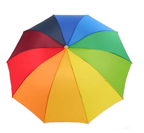 YUEMING Stockschirme Regenbogenregenschirm, Reiseregenschirm, winddichter...