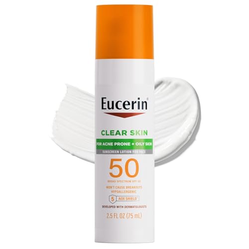Eucerin-Sun-Clear-Skin-Oil-Control-SPF-50-Face-Sunscreen-Lotion-Hypoallergenic-Fragrance-Free-Sunscreen-SPF-50-with-Oil-Absorbing-Minerals-25-Fl-Oz-Bottle