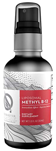Quicksilver Scientific Liposomal Methyl B-12 Liquid - Energy Support Supplement, 1000mcg Methylcobalamin + Phosphatidylcholine, Nano Technology for Superior Vitamin B Absorption (1oz / 30ml)