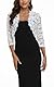 MISS MOLY Bolero Damen Festlich Spitze Jacke Kurz Hochzeit 3/4 Ärmel Strickjacke Oberteil