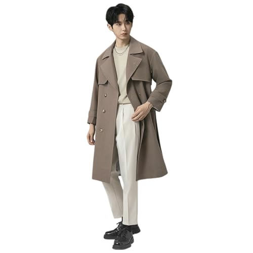 Trench homme lâche gris finis les manteaux trop serrés au printemps automne