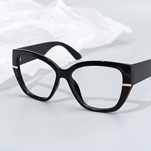 Image of VOOGLAM Oversized Blue Light Blocking Glasses, Cat Eye Fashion Glasses Frame for Women Anti Eyestrain & UV Gustavo