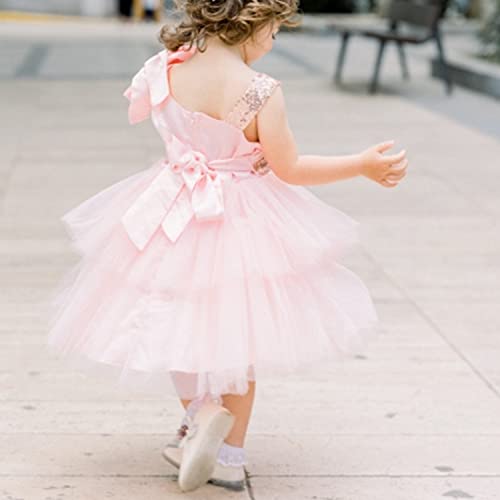 NNJXD Bambina Abito Abiti Bowknot Tutu Fluffy