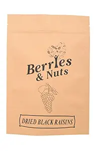 Premium Afghani Black Raisin | Kali Kishmish with Seed, Kali Drakh | 500 Grams