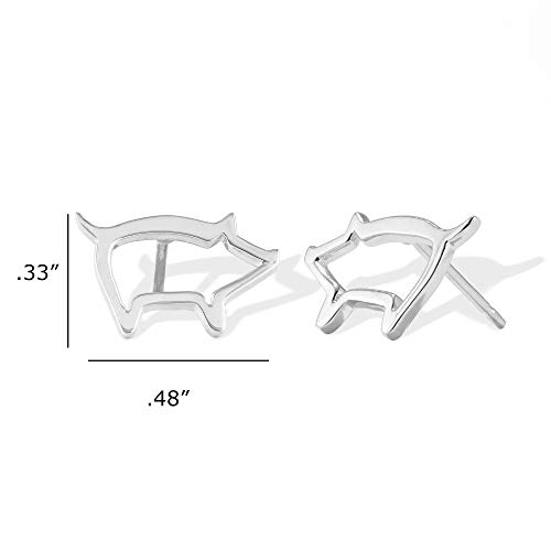 Boma Jewelry Sterling Silver Pig Stud Earrings4